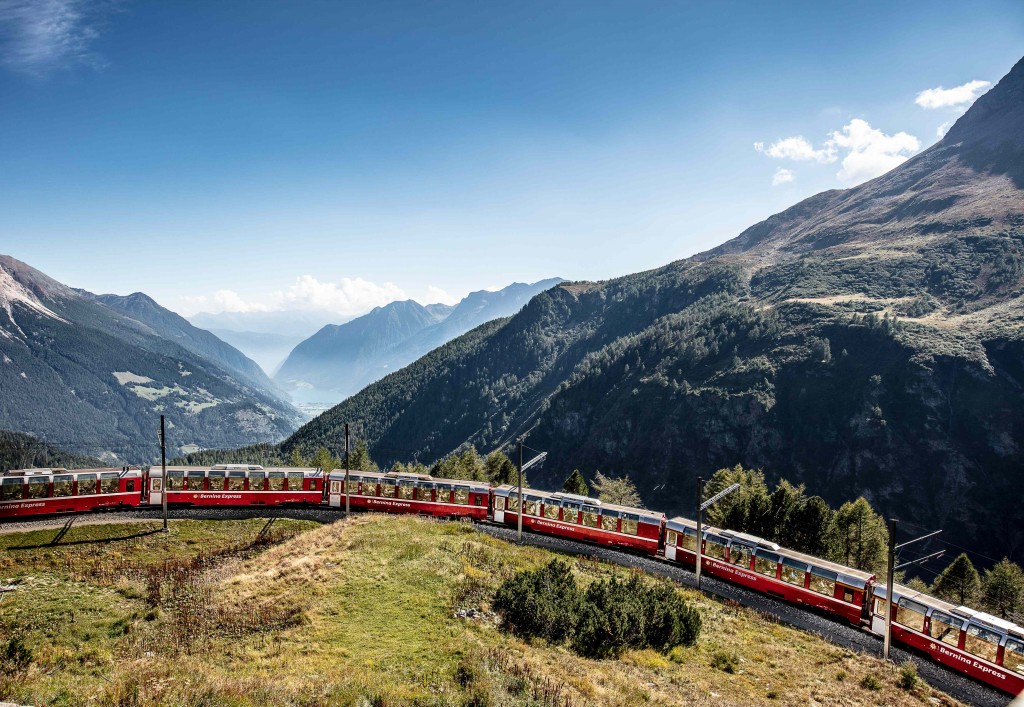 Der Bernina Express bei Alp Grüm © Andrea Badrutt